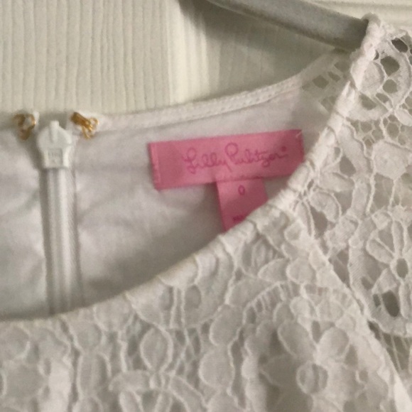 White Lace Lilly Pulitzer Shift Dress - Picture 3 of 5